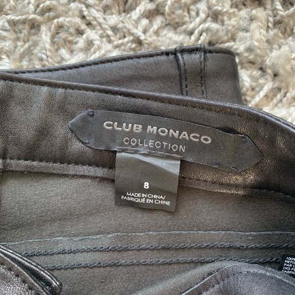 Club Monaco Lamb Skin Leather Pants